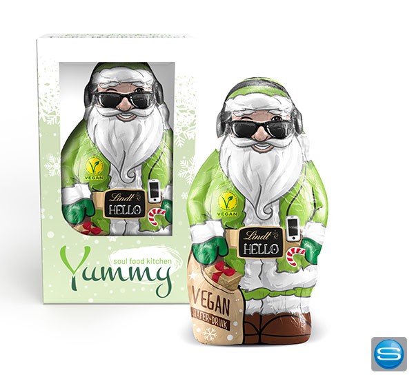 Lindt HELLO Nikolaus Vegan mit Werbekartonage