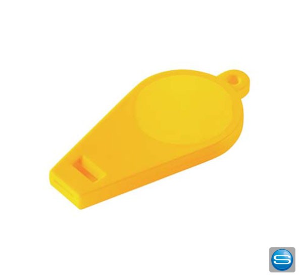 Flache Pfeife als Krachmacher mit Ihrer Werbung