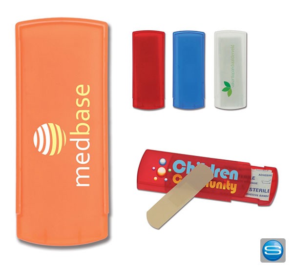 Pflasterbox mit Logoaufdruck