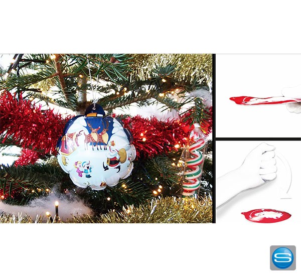 Selbstaufblasende Weihnachtskugel mit Ihrer Werbung bedruckt