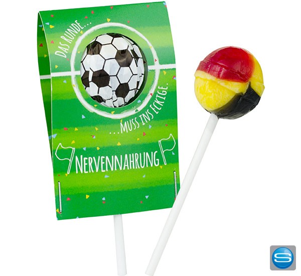 Fußball Lutscher mit individuellem Aufdruck