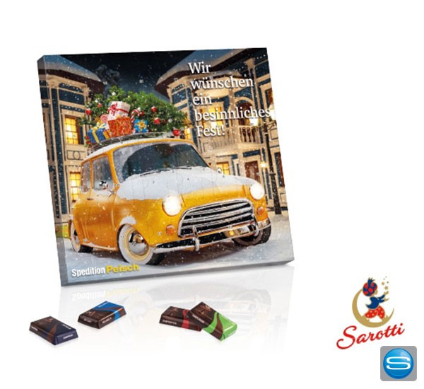 Sarotti Täfelchen Adventskalender mit Ihrem Logo