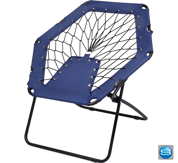 Bungee-Stuhl als Sitzmöglichkeit und Werbeartikel