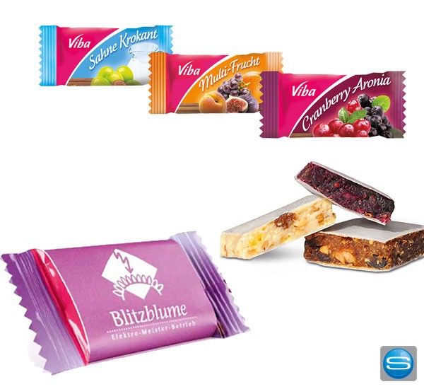 Mini Fruchtschnitten - Made in Germany mit Logo bedrucken