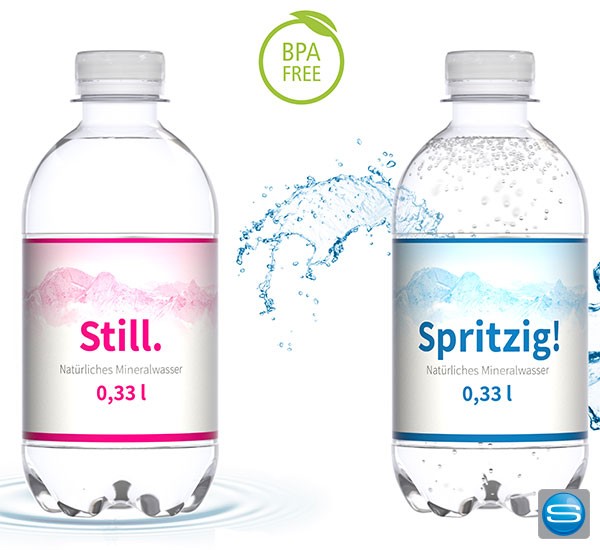 330ml Mineralwasser mit eigenem Etikett