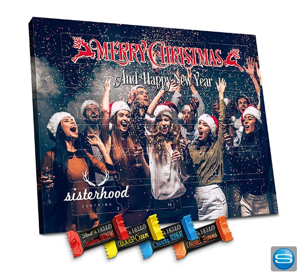 Lindt Adventskalender mit HELLO Minis als Werbeadventskalender