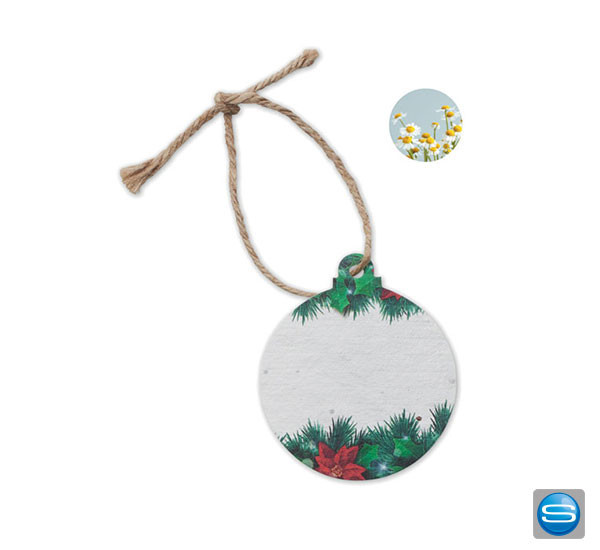 Weihnachtsschmuck aus Samenpapier mit Ihrem Logo