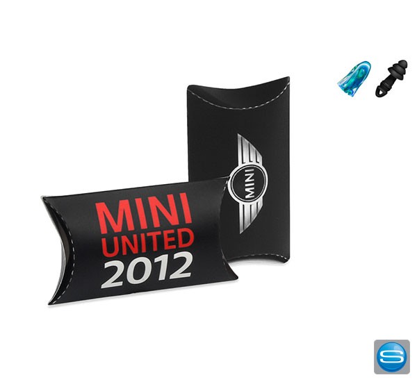 Ohrstöpsel in der individuell bedruckten Papierbox