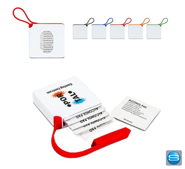 Desinfektionstuch-Spender (15 Tücher) als Werbegeschenk