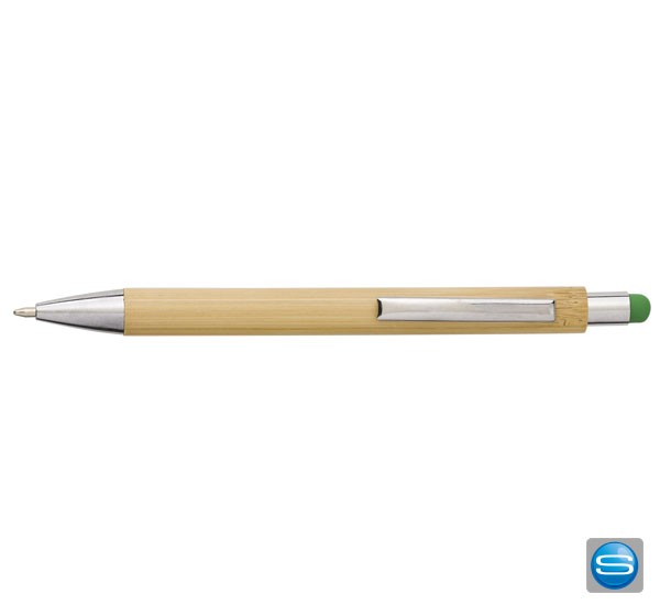 Kugelschreiber aus Bambus und Kunststoff mit Logo bedrucken lassen