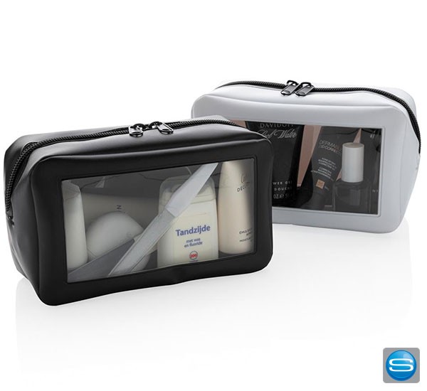 Transparente Kulturtasche mit Logo