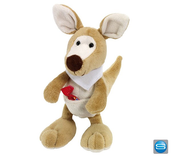 Känguru Kuscheltier mit Bauchtasche als Werbegeschenk für Kinder