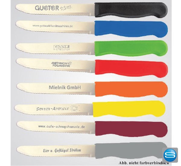 Haushaltsmesser mit Gravur als Werbeartikel