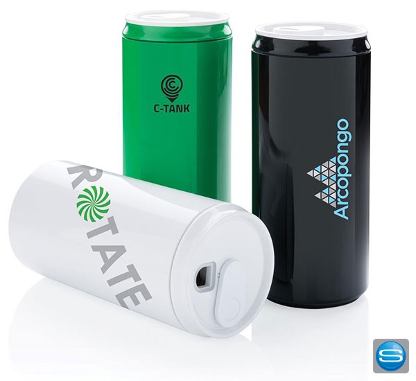 Auslaufsichere Eco Trinkdose mit Logodruck