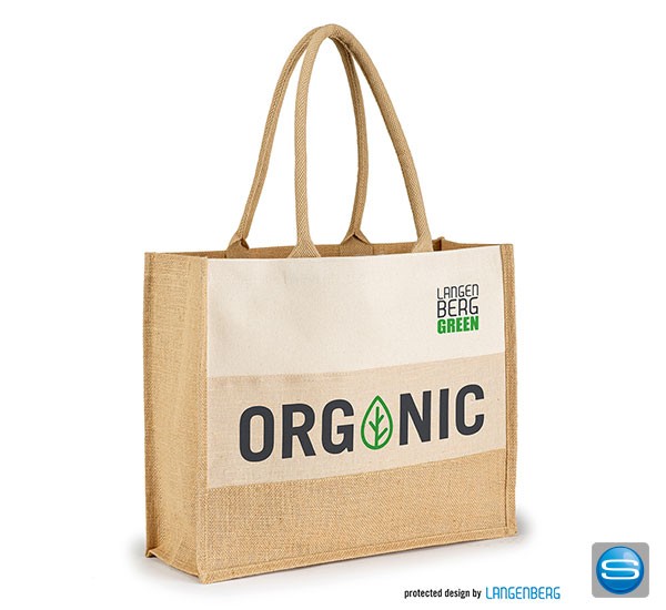 Einkaufstasche aus Fairtrad Baumwolle, Juco und Jute als Werbeträger bedrucken