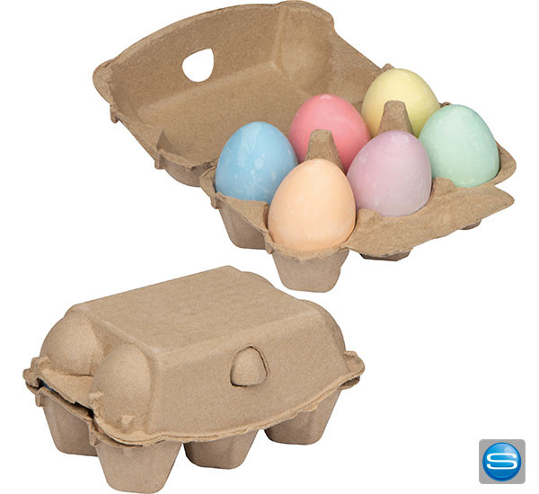 Kreideeier als Werbeartikel