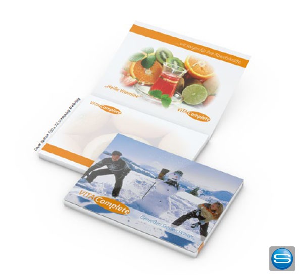 Haftnotizen mit Karton-Umschlag in Deutschland hergestellt