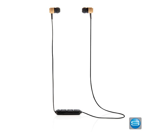 Kabellose In-Ear Bluetooth Ohrhörer aus Bambus