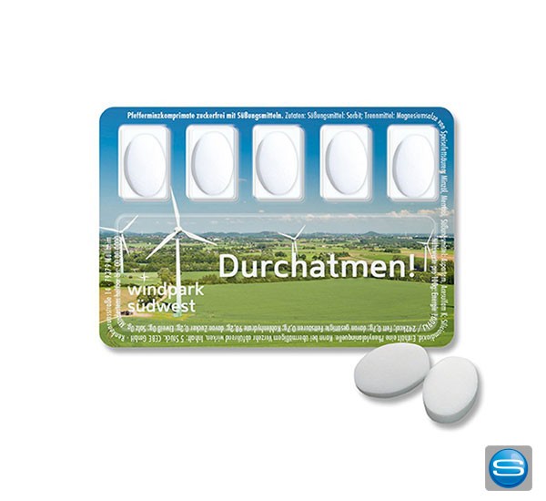 Smartcards Kaugummi oder Pfefferminz mit Logodruck