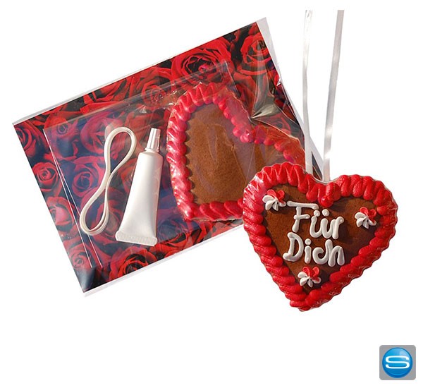 Bedruckbares Mini Lebkuchenherz zum Selbstbeschriften