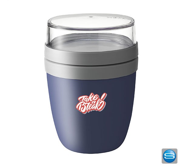Lunchbox mit transparentem Deckel als Werbeartikel mit Logo bedrucken