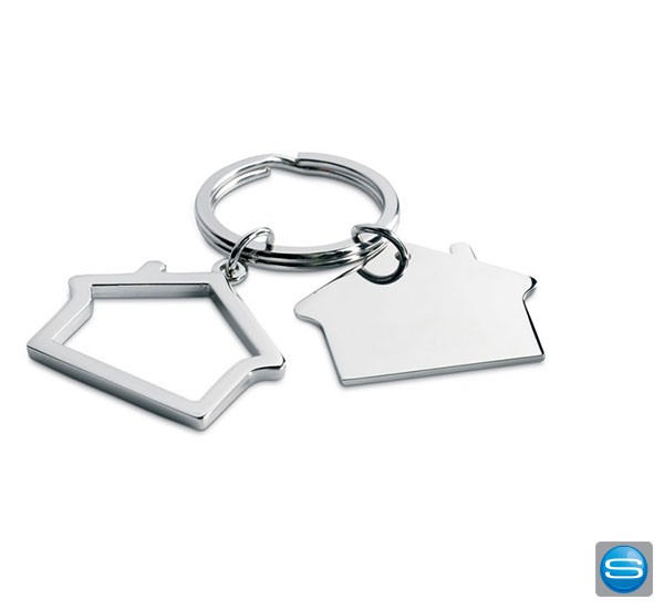 Schlüsselanhänger Haus mit Gravur Ihres Logos