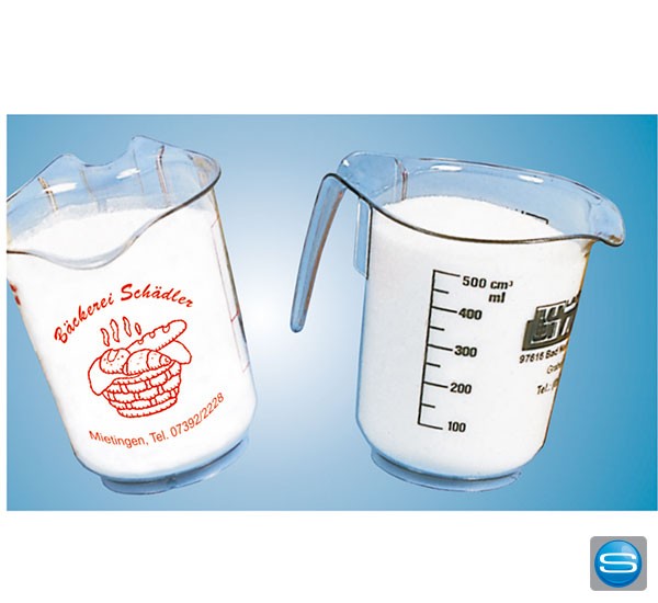Messbecher mit Werbeaufdruck