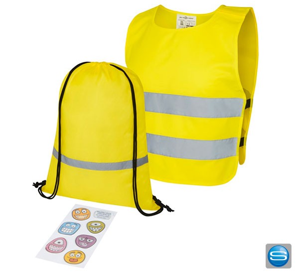 Sicherheits- und Sichtbarkeitsset für Kinder von 3-6 Jahren mit Logo