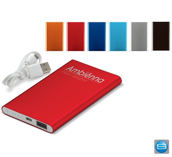 Flache Powerbank aus Aluminium