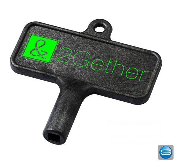 Heizkörperschlüssel mit und ohne Schlüsselanhänger als Werbeartikel