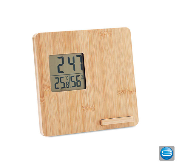 Tischuhr mit Ladestation als Kundenpresent