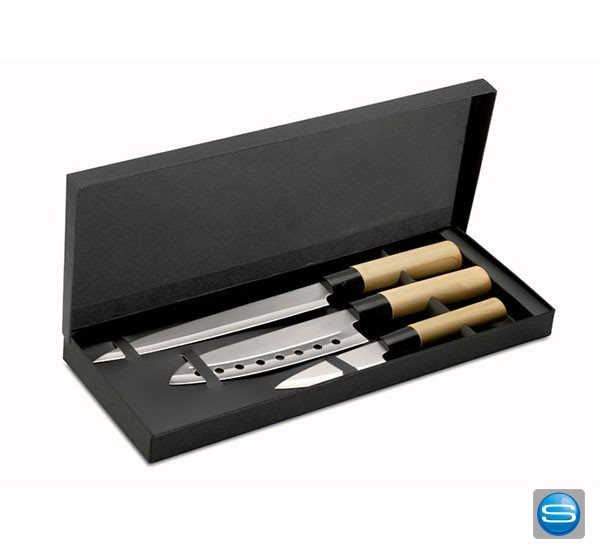 Messer Set im japanischen Stil als Werbeträger