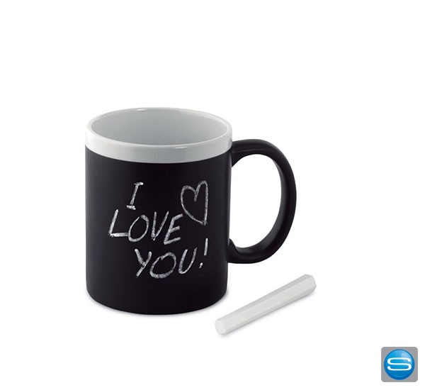 Kaffeebecher mit Kreide als Werbemittel