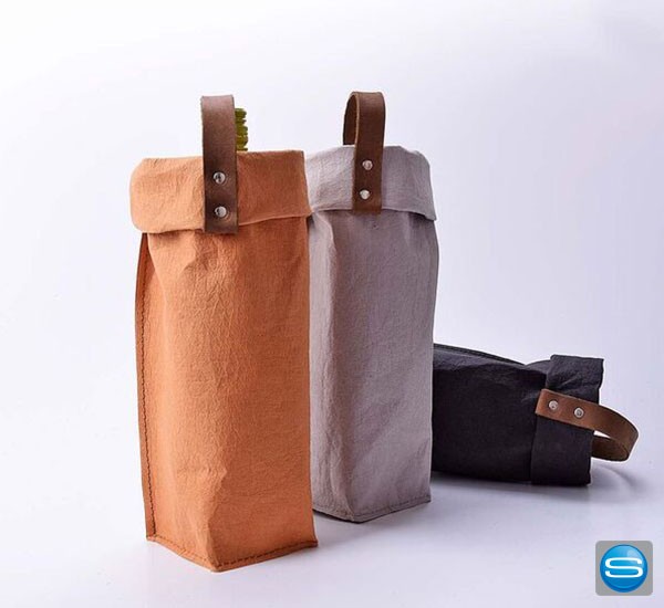 Weinflaschentasche aus Papyr verschenken