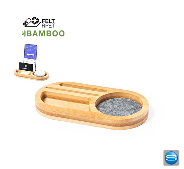Bedruckbarer Organizer aus Bambus als Werbegeschenk