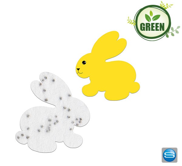 Häschen Samenpapier mit Logodruck
