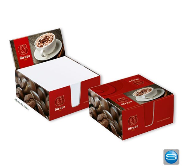 Notizzettel in Box als Werbeträger