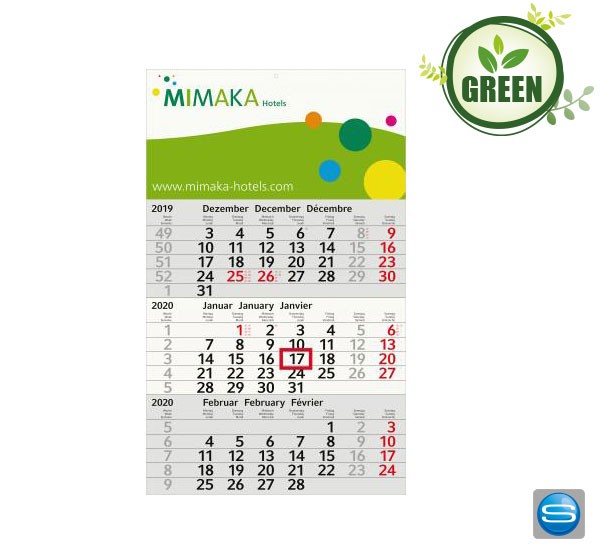 Recycling Organisationskalender als Werbegeschenk