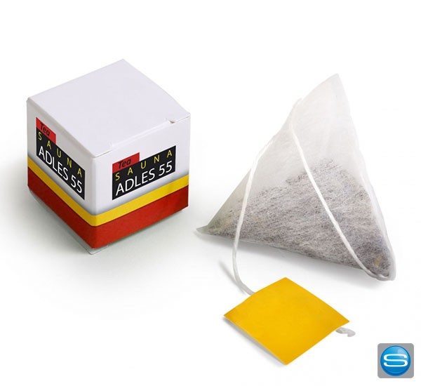 Teebeutel im bedruckten Karton