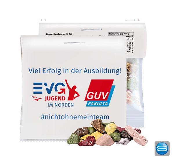 Kakao Kieselsteine mit Platz für Ihr Logo