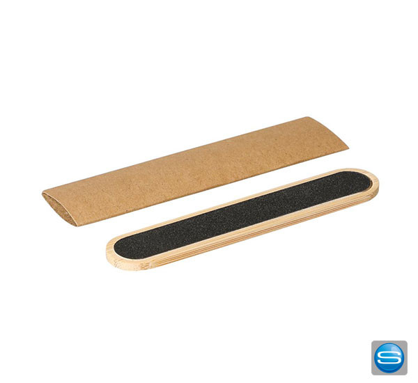 Nagelfeile aus Bambus als Werbeartikel mit Logo