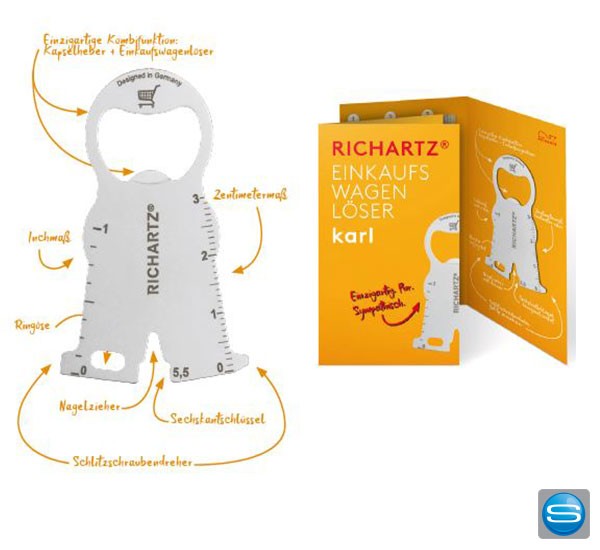 RICHARTZ Einkaufswagenlöser Karl mit Ihrem Logo gravieren