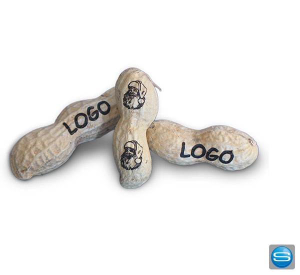 Erdnüsse mit Logo lasern