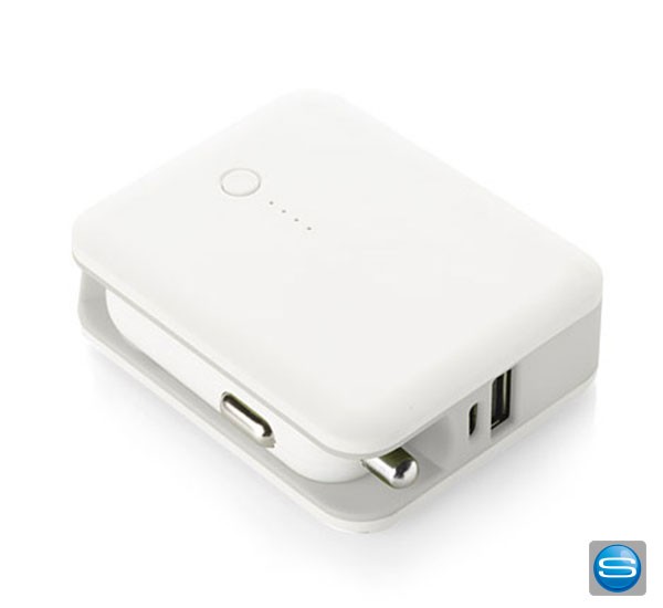 Powerbank mit Auto-Adapter mit Logo bedrucken