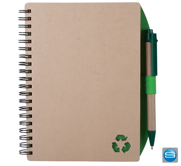 Notizheft aus Recyclingpapier mit Logodruck