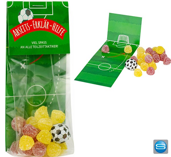 Abseits-Erklär-Hilfe als Fußball-Werbegeschenk bedrucken