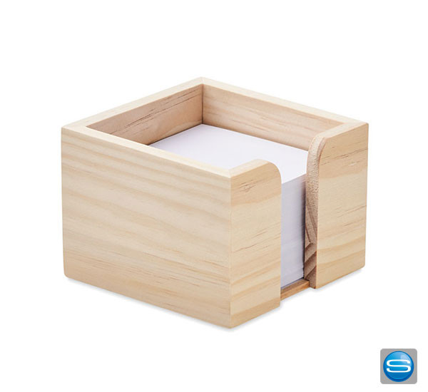 Notizzettelhalter aus Bambus mit Ihrem Logo