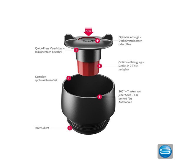 EMSA Travel Mug mit Logogravur Ihres Logos