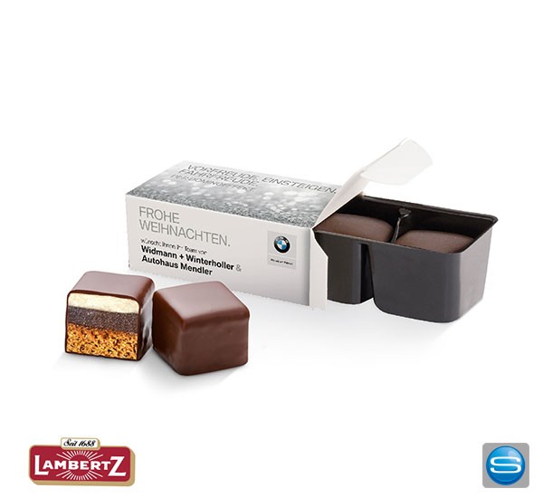 Dominostein im 2er Blister als Werbesüssigkeit für Weihnachten