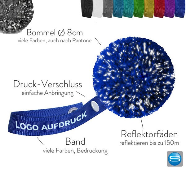 Reflektorbommel "SeeMe" als bedruckbares Werbegeschenk